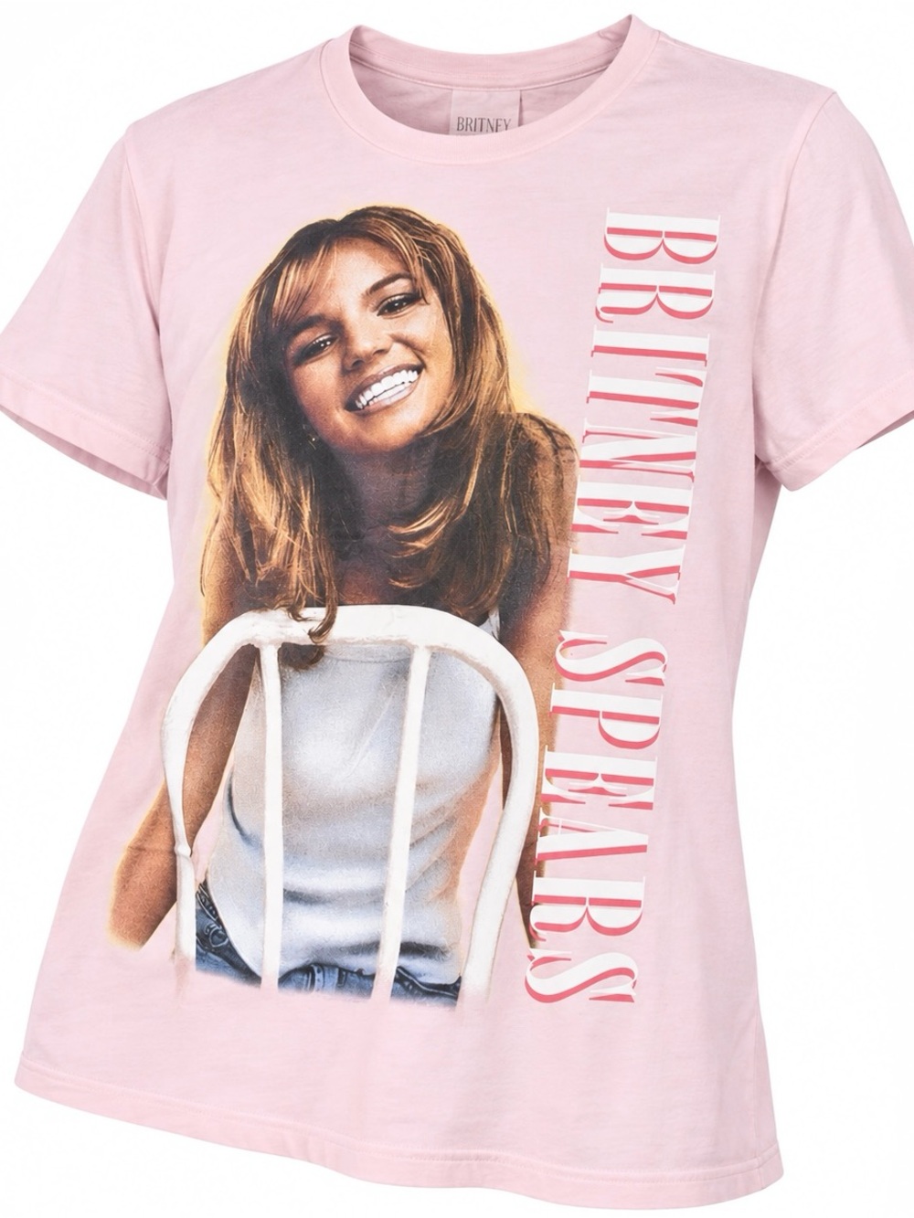 Britney Spears Graphic Tee - Women's Light Pink Short Sleeve